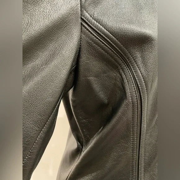 Colebrook & Co vintage black leather jacket, size small - Picture 7 of 13